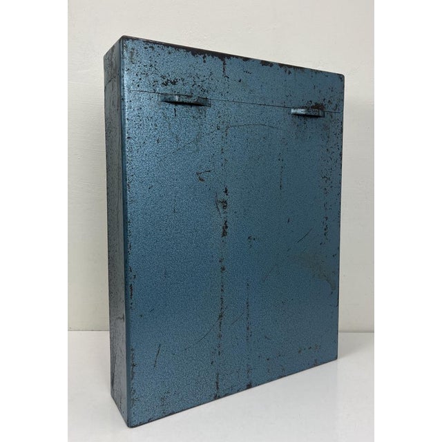 Vintage Industrial Metal Wall Mounted Tool Storage Cabinet, 1950s For Sale - Image 12 of 14
