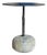 21st Century Poland Deep Charcoal Grey Round Stone-Base Side Table For Sale