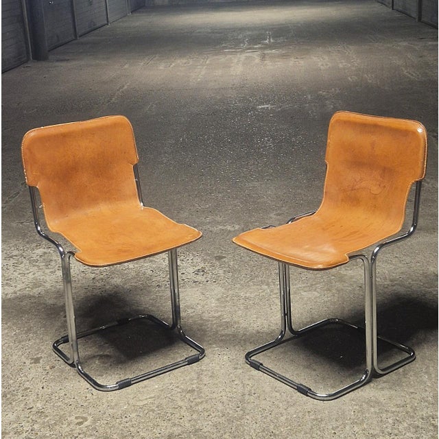 Metal Calla Chairs by Antonio Ari Colombo for Arflex, 1970, Set of 2 For Sale - Image 7 of 7