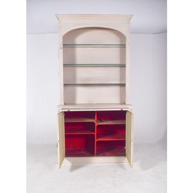 White Painted 2-Door Bookcase, 1890s For Sale - Image 10 of 15