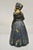 Antique Victorian Cast Iron Figural Colonial Woman Blue Dress Painted Door Stop For Sale In Philadelphia - Image 6 of 9