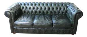 Chesterfield Sofa and Lounge Chair, 1960s, Set of 2