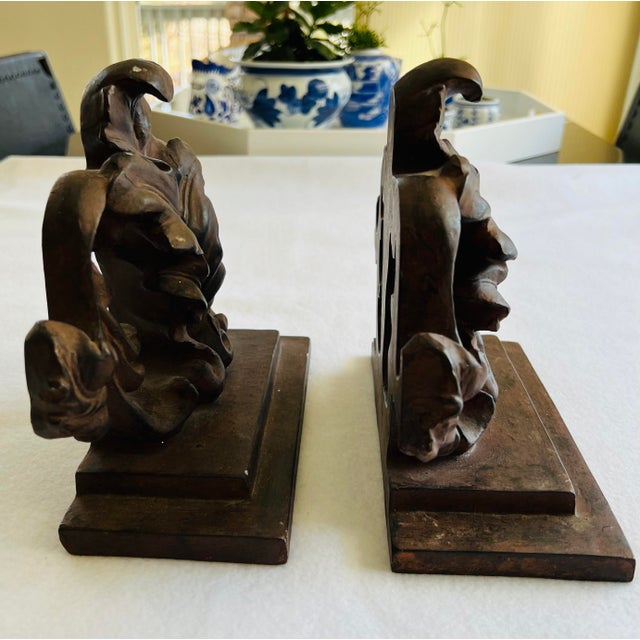 Vintage Large Book Bookends - a Pair For Sale - Image 4 of 7