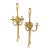 Mid 20th Century Grand Pair of Hollywood Regency Brass Tassel Wall Sconces For Sale