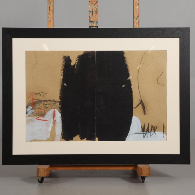 Swedish Artist, Abstract Artwork, 1990s, Mixed Media For Sale - Image 4 of 4
