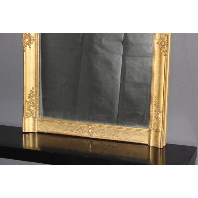 Antique Mirror in Gilded Stucco, 1800s For Sale - Image 4 of 14