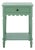 Heaven Scalloped 1 Top Drawer Accnt Table in Sage Green For Sale