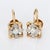 14k Yellow & White Gold Floral Stud Earrings With 0.15ct Diamonds, A Pair For Sale - Image 4 of 4