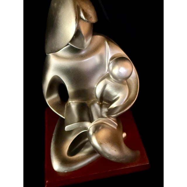 Wood Mid 20th Century Herco Mother and Child Statue For Sale - Image 7 of 12