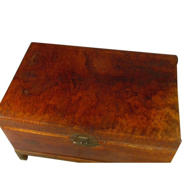 Early 20th Century Early 20th Century Vintage Chinese Leather Trunk on Stand For Sale - Image 5 of 10