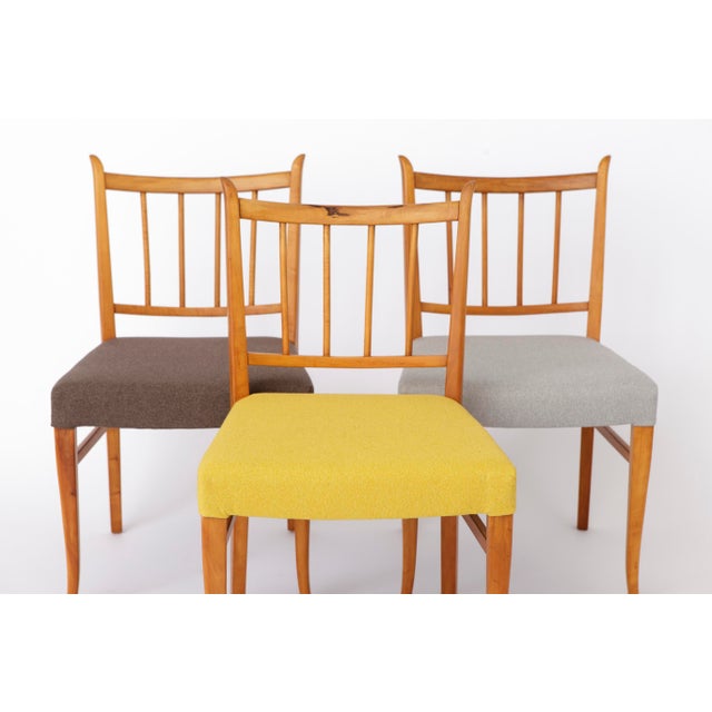 Beige Vintage Beech Dining Chairs, 1960s, Set of 4 For Sale - Image 8 of 12
