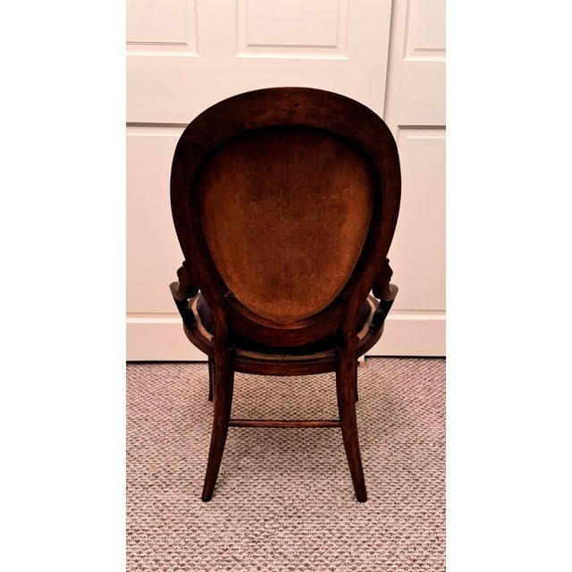 Victorian Antique Upholstered Armchair With Needlepoint Upholstery 1938 For Sale - Image 3 of 9
