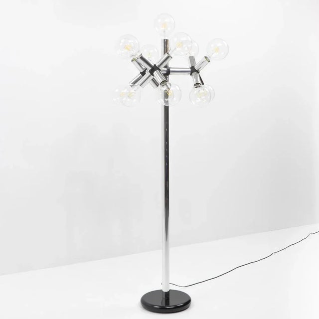 Mid-Century Modern Atomic Floor Lamp by Haussmann for Swisslamps International, 1980s For Sale - Image 3 of 11