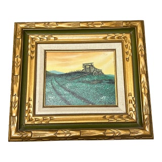 1970’s Original Impressionist Farm Landscape Painting For Sale