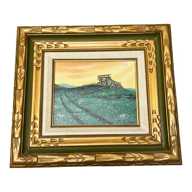 1970’s Original Impressionist Farm Landscape Painting For Sale