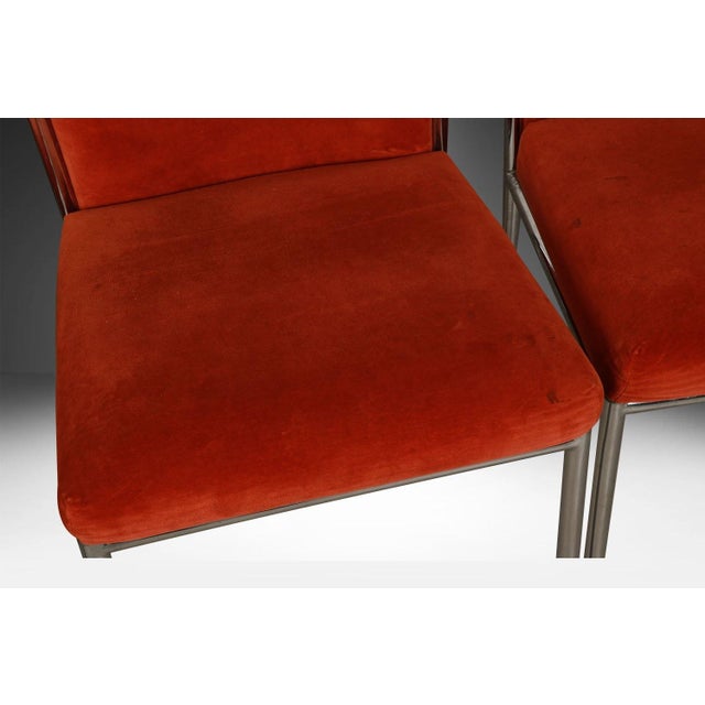 Mid Century Chrome Dining Chairs Six Milo Baughman Style For Sale - Image 11 of 11