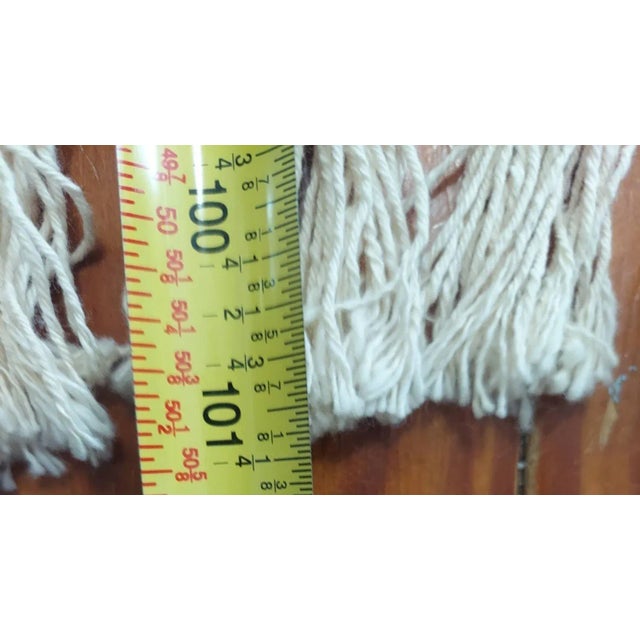 Late 20th Century Fishnet Boho Crochet Tied Knotted Tassels Throw For Sale - Image 9 of 12