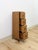 Wicker Parquetry Apothecary Narrow Four Drawer Chest Metal Base Coastal For Sale - Image 9 of 10