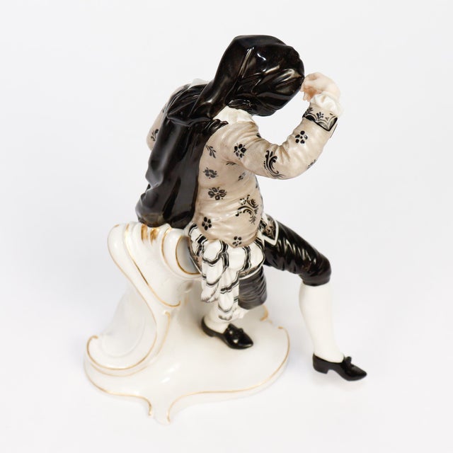 Nymphenburg Porcelain Commedia Dell'Arte Figure of Scaramuz For Sale In Philadelphia - Image 6 of 12