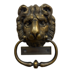 1970s Lion Door Knocker Brass Vintage