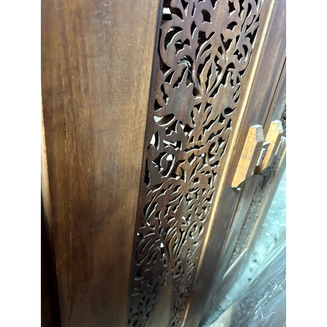 Entry Doors Vintage Carved Teakwood For Sale - Image 11 of 11