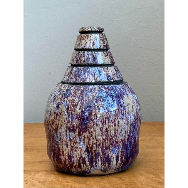 Vintage Glazed Ceramic Lidded Jar For Sale In West Palm - Image 6 of 12