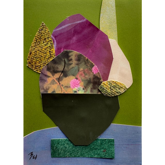 Abstract "Pop Music 14" Original Mixed-Media Collage on Paper by Zac Woodiel For Sale - Image 3 of 9
