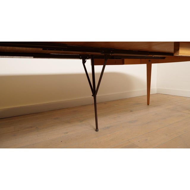 1960s Vintage Extendable Oak Dining Table attributed to Gunni Omann for Omann Jun, 1960s For Sale - Image 5 of 17