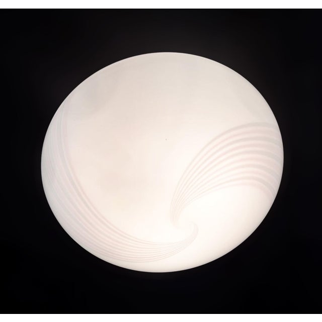 Glass 1960s Murano Spiral Flush Mount For Sale - Image 7 of 11