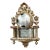 Antique French Gilt Wood Clock Case W/Mirrored Convex Glass For Sale