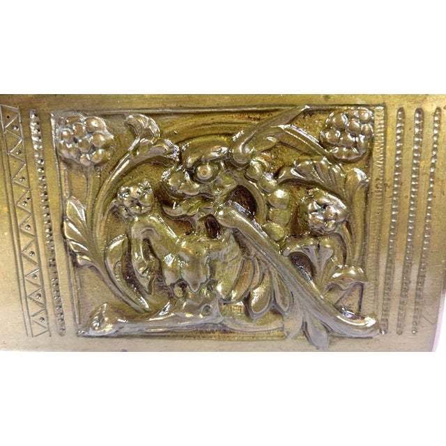 19th C Bronze Jewelry Casket/Box With Bats (Or Goblins) All Around For Sale - Image 4 of 12