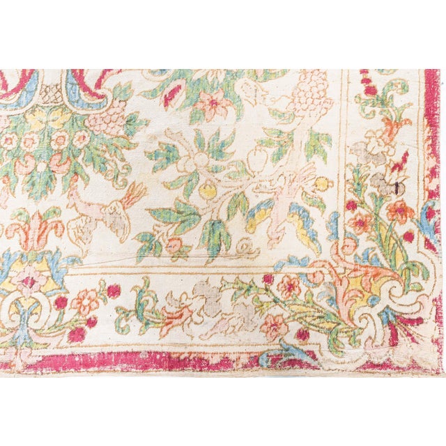 Late 19th Century Exquisite 19th-Century European Silk Table Carpet For Sale - Image 5 of 10
