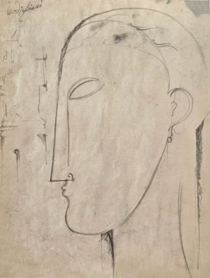 A. Modigliani, Testa di Cariatide, Lithograph