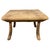 Antique hand made side table or stool with a three inch thick bevelled top featuring an interesting yet simple carving....
