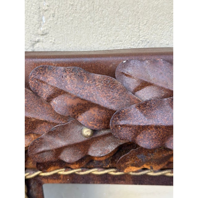 Italian Vintage Italian Rustic Metal Oversized Picture Frame For Sale - Image 3 of 12