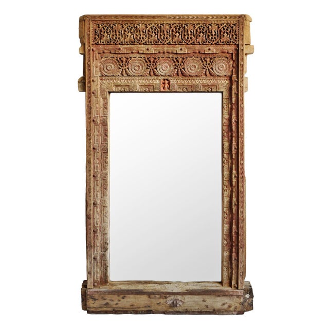 Antique Rajasthan Full Length Mirror For Sale - Image 11 of 11