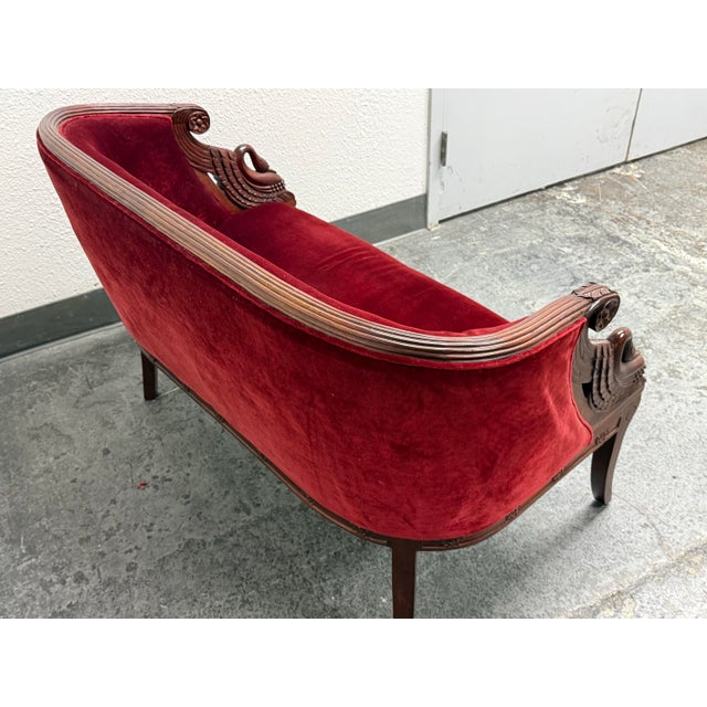 Laurel Crown Empire Swan Settee For Sale - Image 10 of 12