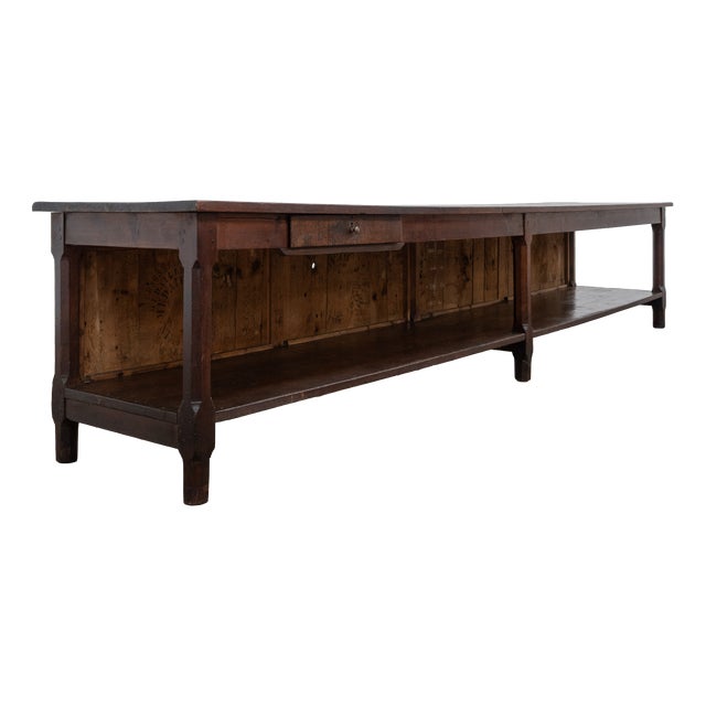 Large Vintage Drapers Table, 1920 For Sale