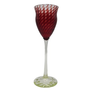 Art Nouveau École De Nancy Wine Glass by Emile Gallé, 1890s For Sale