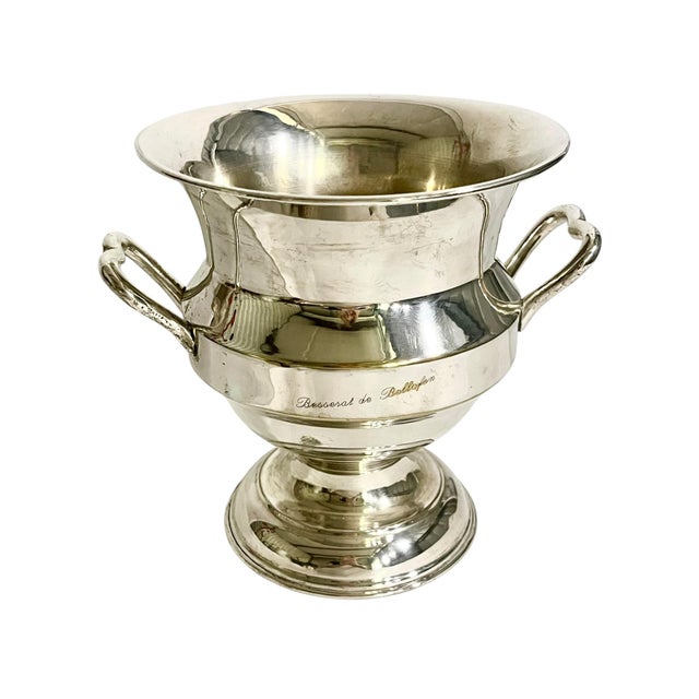 Vintage French Besserat De Bellefon Silver Plate Champagne Ice Bucket For Sale - Image 9 of 14