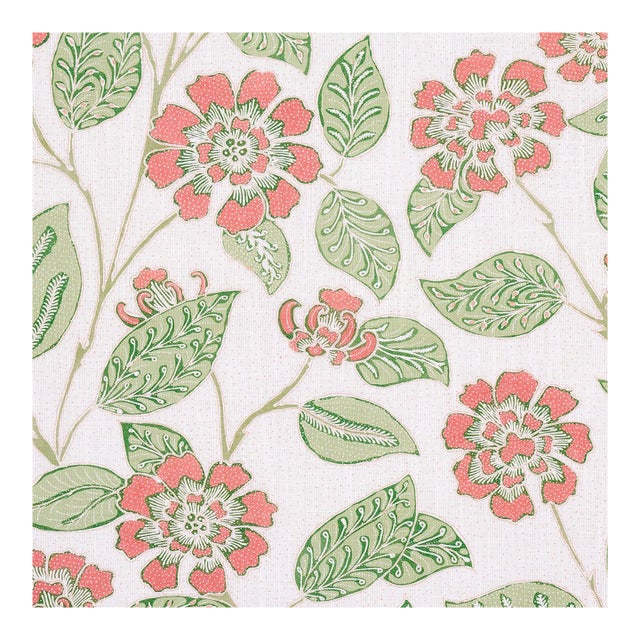 Sample - Schumacher Kava Cay Indoor/Outdoor Fabric in Apricot For Sale