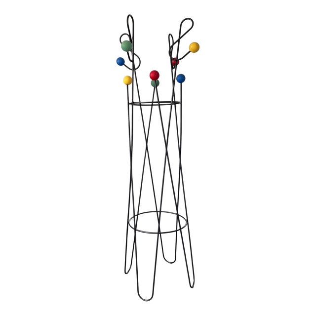 Treble Clef Coat Rack attributed to Roger Feraud, France, 1950s For Sale