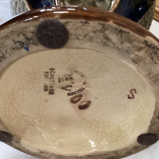 Blue Pair of Late 19th Century Thomas Forester Art Phoenix Faience Vases For Sale - Image 8 of 12