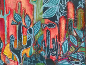 “Underwater Desert” Mixed Media Print on Paper, 2023