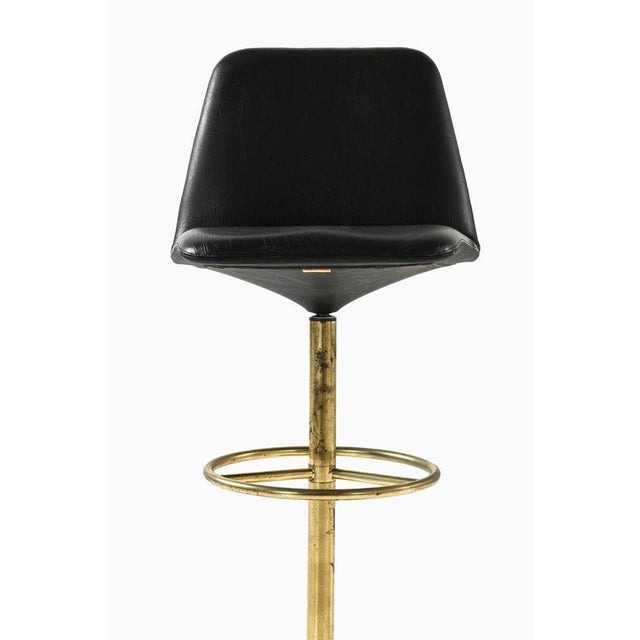 Set of four bar stools designed by börje johanson and produced by johanson design in markaryd, sweden, during the 1950s....