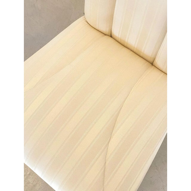 Beige Golden Metal Dining Chairs, 1980s, Set of 6 For Sale - Image 8 of 10