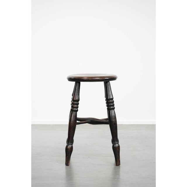 English Antique Windsor Stool, 18th Century For Sale - Image 5 of 12