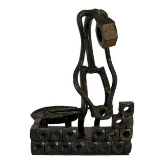 Mid 20th Century Mason Man Iron Scupture For Sale