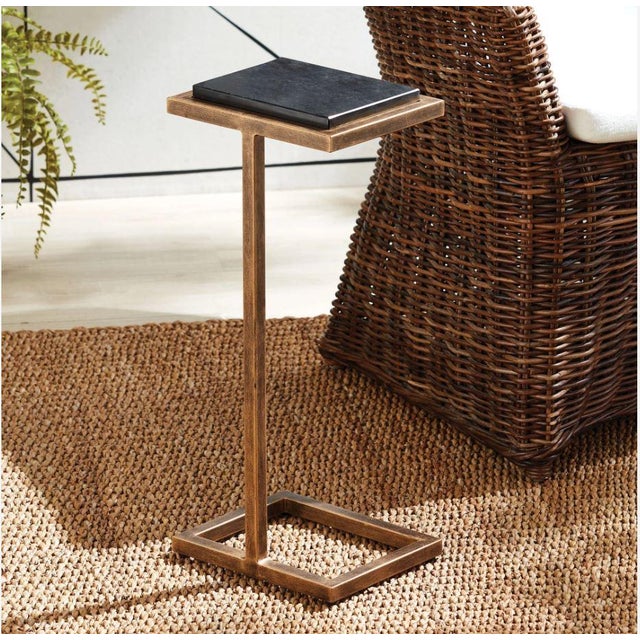 The Winston Accent Table With an antique gold frame and a petite surface, this accent table is made for modern living....
