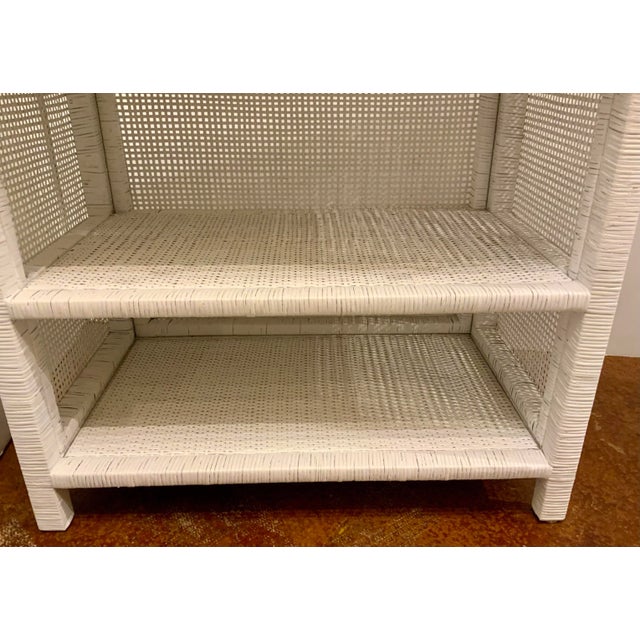Wood Modern Goods Organic Modern White Rattan Isla Nightstand For Sale - Image 7 of 7